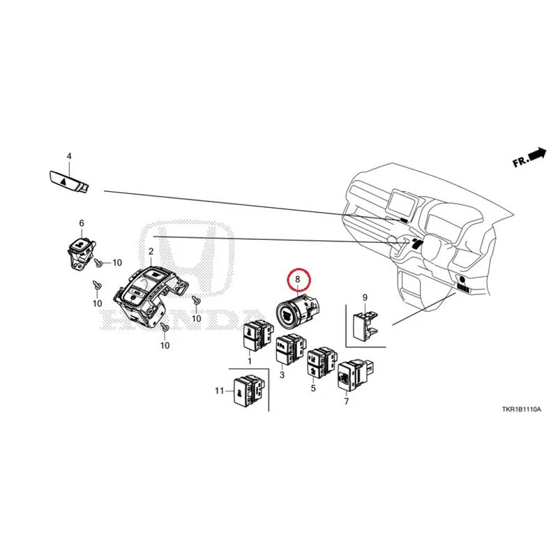 [NEW] JDM HONDA N-WGN CUSTOM JH3 2023 Switches GENUINE OEM - Image 9