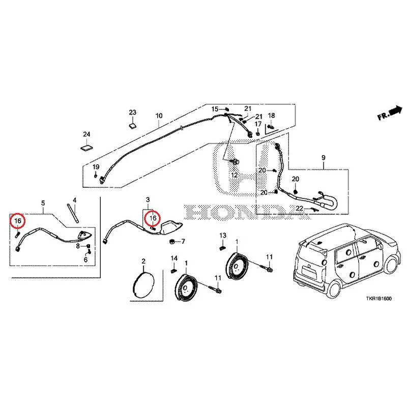 [NEW] JDM HONDA N-WGN CUSTOM JH3 2023 Antenna/Speakers GENUINE OEM - Image 12