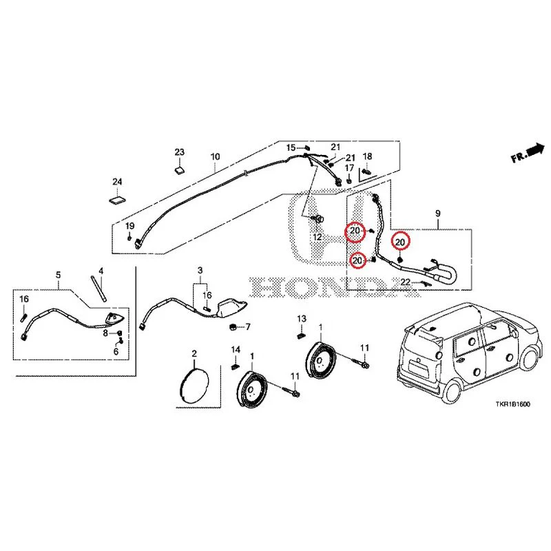 [NEW] JDM HONDA N-WGN CUSTOM JH3 2023 Antenna/Speakers GENUINE OEM - Image 15