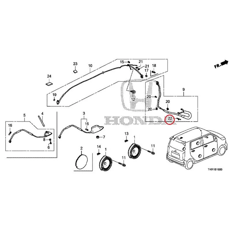 [NEW] JDM HONDA N-WGN CUSTOM JH3 2023 Antenna/Speakers GENUINE OEM - Image 17