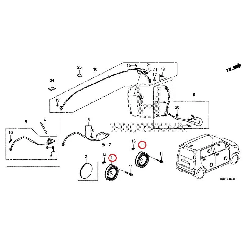 [NEW] JDM HONDA N-WGN CUSTOM JH3 2023 Antenna/Speakers GENUINE OEM - Image 2