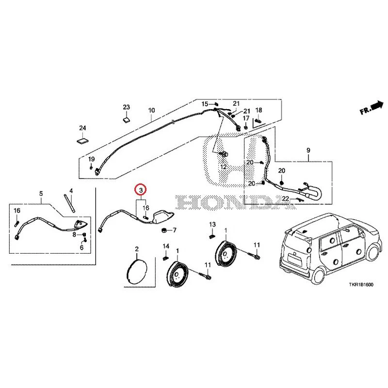 [NEW] JDM HONDA N-WGN CUSTOM JH3 2023 Antenna/Speakers GENUINE OEM - Image 3