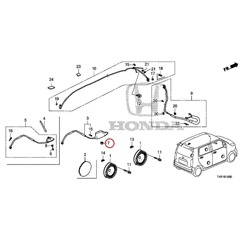 [NEW] JDM HONDA N-WGN CUSTOM JH3 2023 Antenna/Speakers GENUINE OEM - Image 4