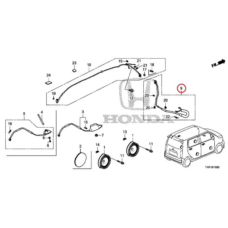 [NEW] JDM HONDA N-WGN CUSTOM JH3 2023 Antenna/Speakers GENUINE OEM - Image 5