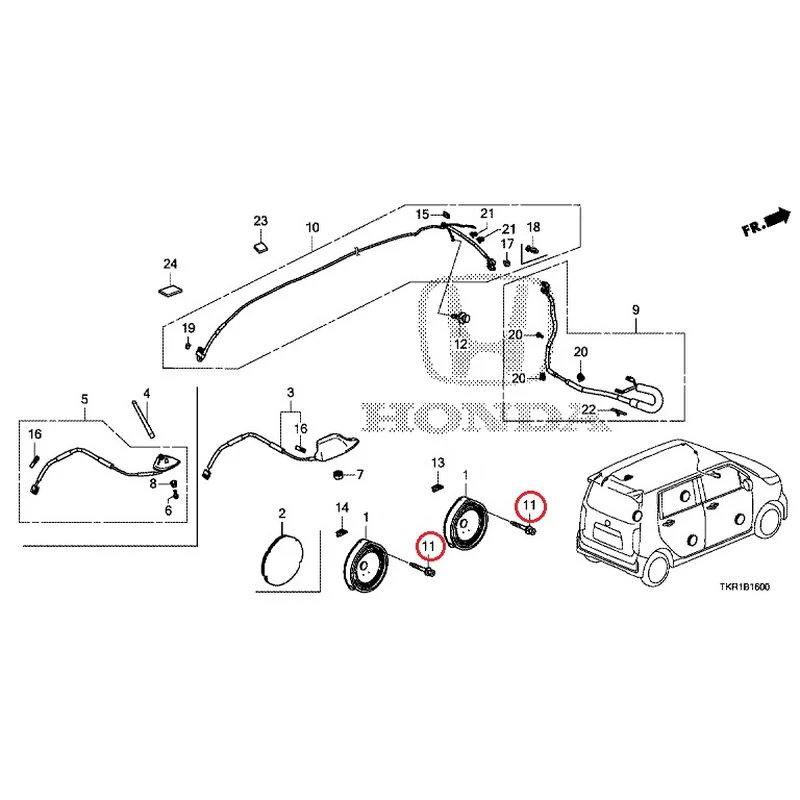 [NEW] JDM HONDA N-WGN CUSTOM JH3 2023 Antenna/Speakers GENUINE OEM - Image 7