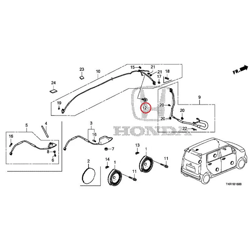 [NEW] JDM HONDA N-WGN CUSTOM JH3 2023 Antenna/Speakers GENUINE OEM - Image 8