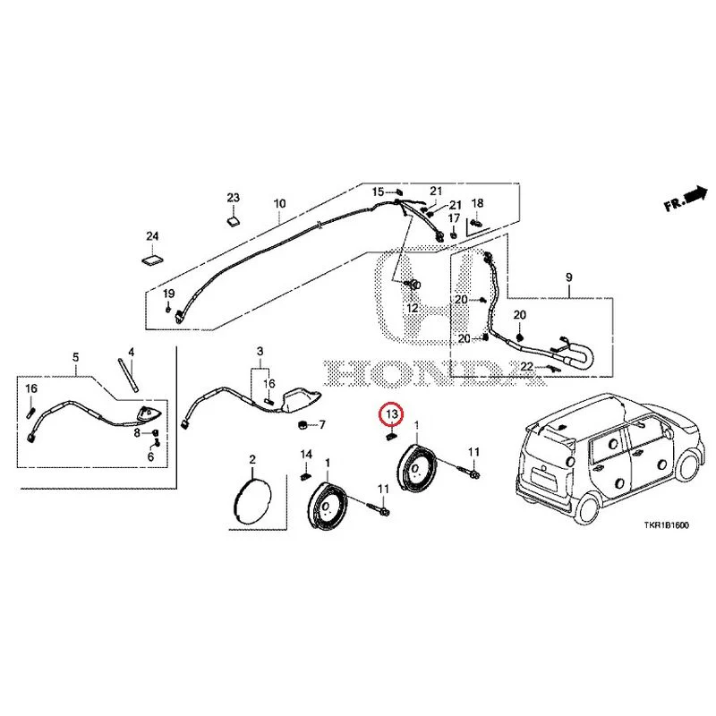 [NEW] JDM HONDA N-WGN CUSTOM JH3 2023 Antenna/Speakers GENUINE OEM - Image 9