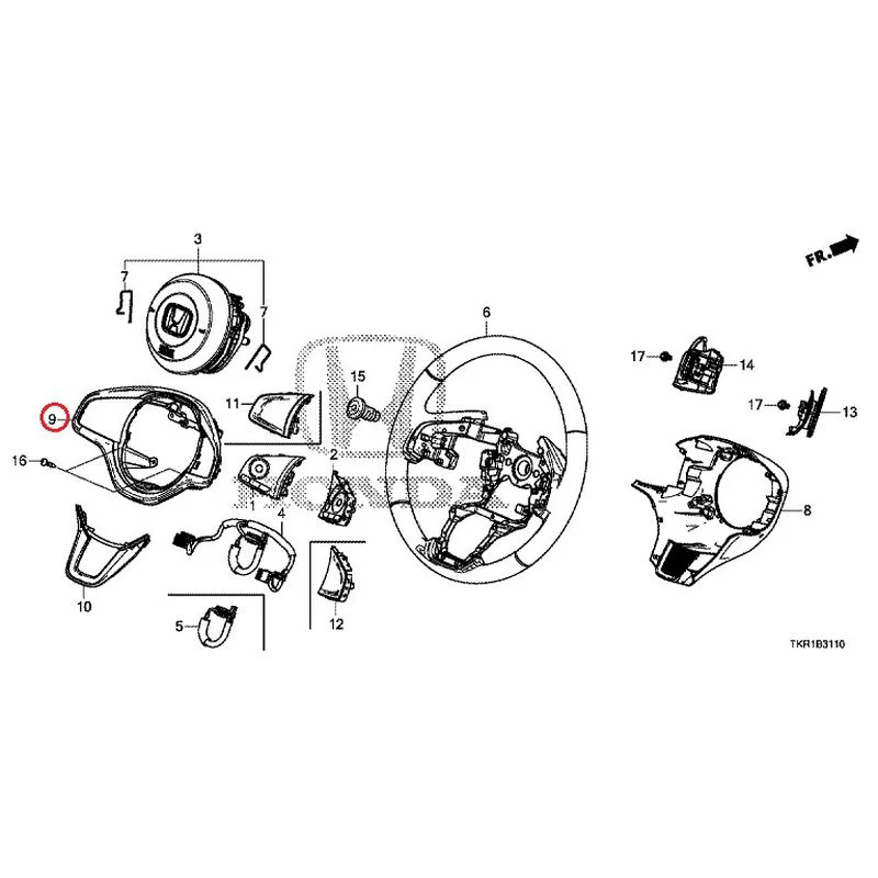 [NEW] JDM HONDA N-WGN CUSTOM JH3 2023 Steering Wheel (SRS) GENUINE OEM - Image 10