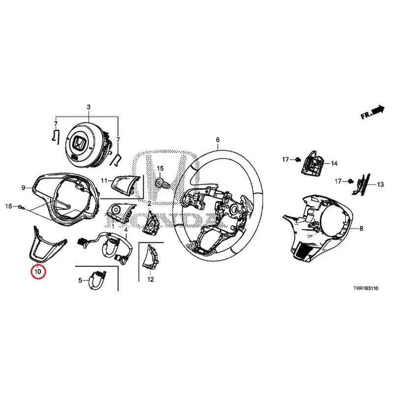 [NEW] JDM HONDA N-WGN CUSTOM JH3 2023 Steering Wheel (SRS) GENUINE OEM - Image 11