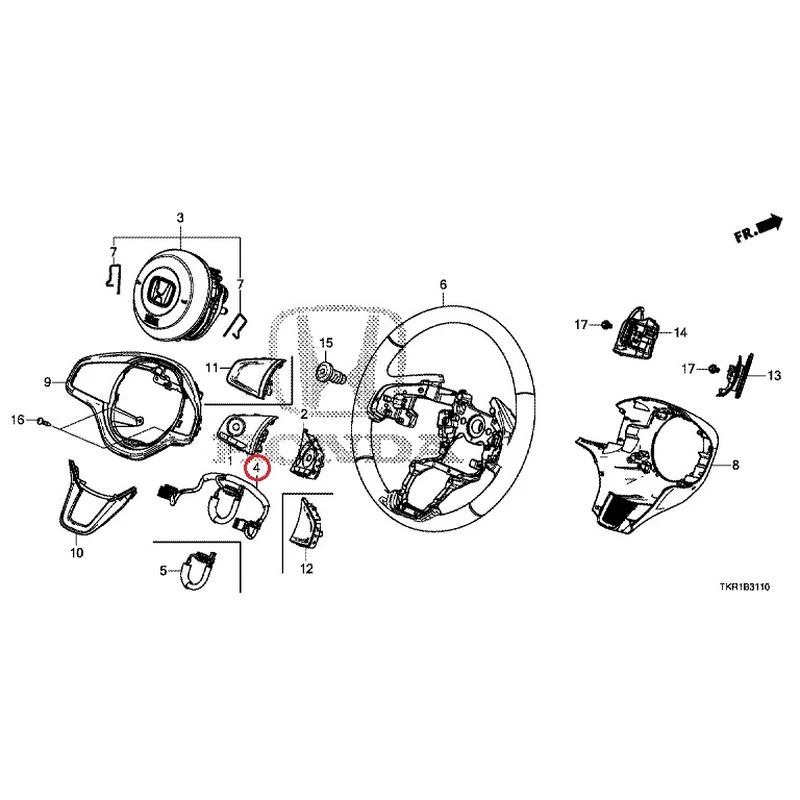 [NEW] JDM HONDA N-WGN CUSTOM JH3 2023 Steering Wheel (SRS) GENUINE OEM - Image 6
