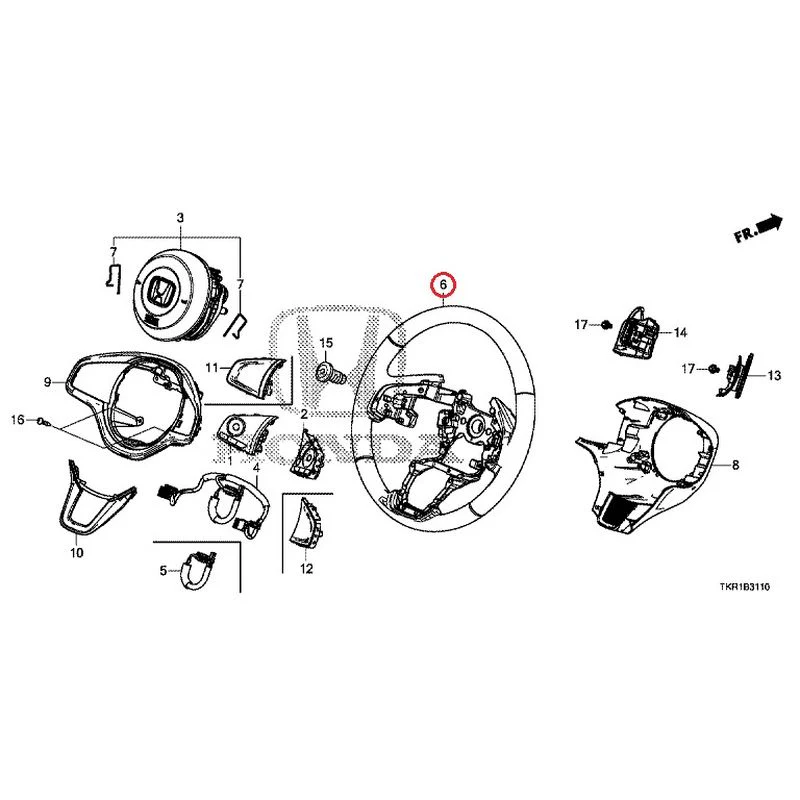 [NEW] JDM HONDA N-WGN CUSTOM JH3 2023 Steering Wheel (SRS) GENUINE OEM - Image 7