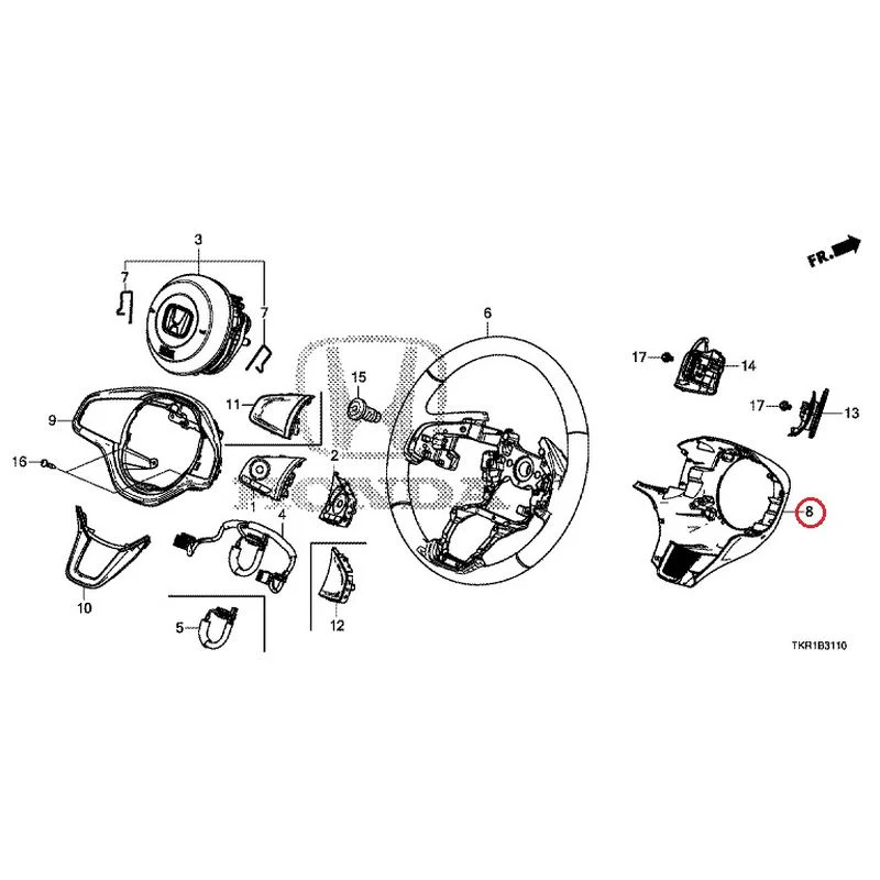 [NEW] JDM HONDA N-WGN CUSTOM JH3 2023 Steering Wheel (SRS) GENUINE OEM - Image 9