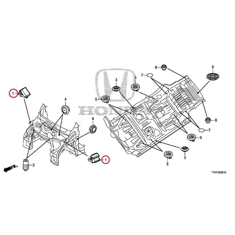 [NEW] JDM HONDA N-WGN CUSTOM JH3 2023 Grommets (Front) GENUINE OEM - Image 2