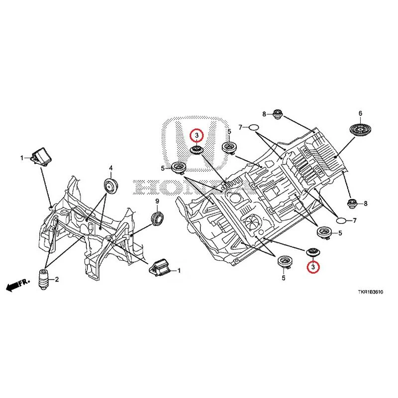 [NEW] JDM HONDA N-WGN CUSTOM JH3 2023 Grommets (Front) GENUINE OEM - Image 4