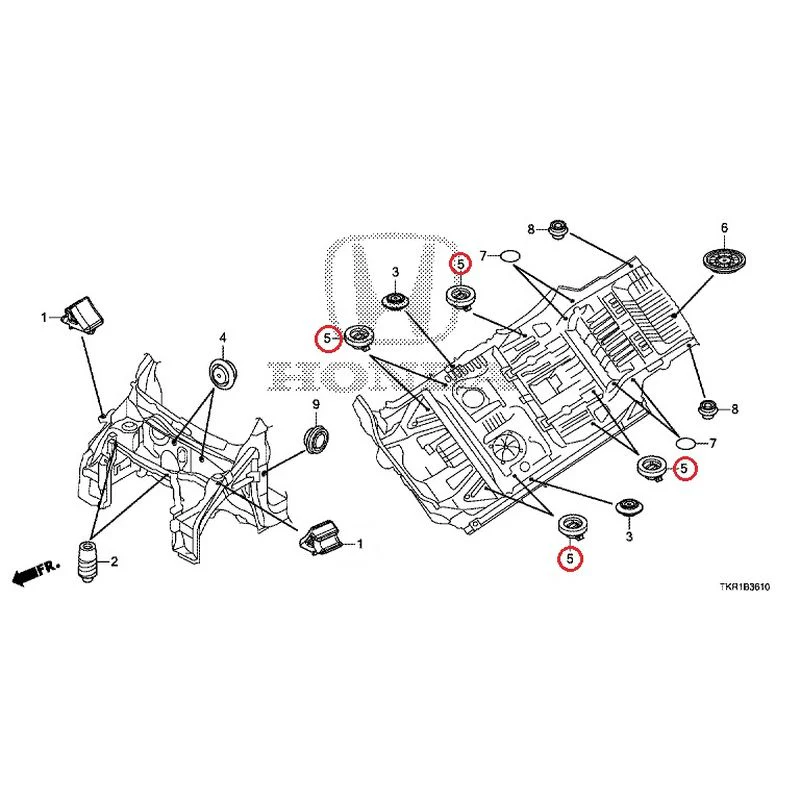 [NEW] JDM HONDA N-WGN CUSTOM JH3 2023 Grommets (Front) GENUINE OEM - Image 6