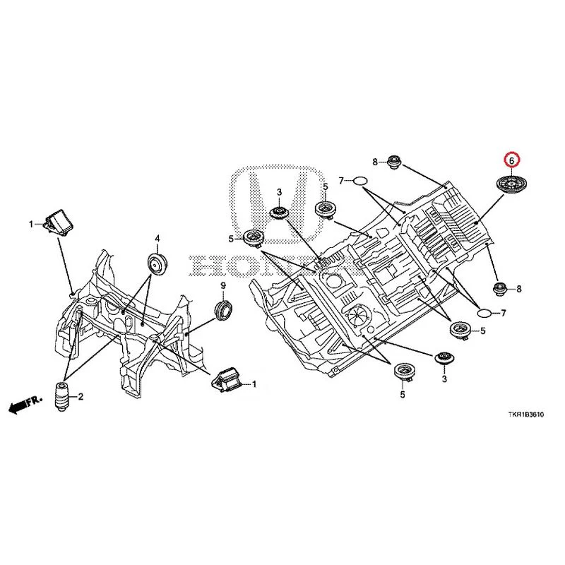 [NEW] JDM HONDA N-WGN CUSTOM JH3 2023 Grommets (Front) GENUINE OEM - Image 7