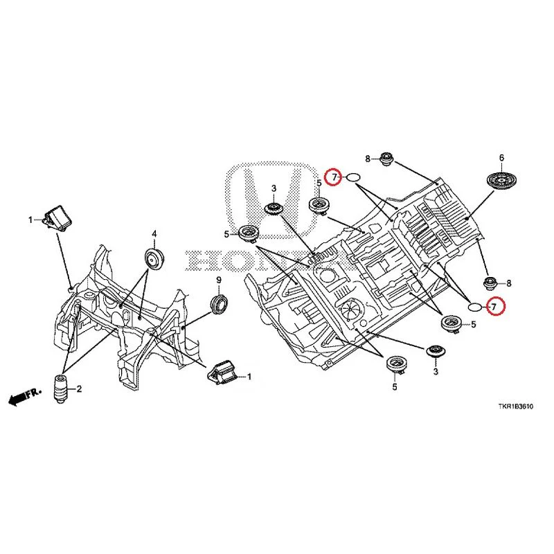 [NEW] JDM HONDA N-WGN CUSTOM JH3 2023 Grommets (Front) GENUINE OEM - Image 8