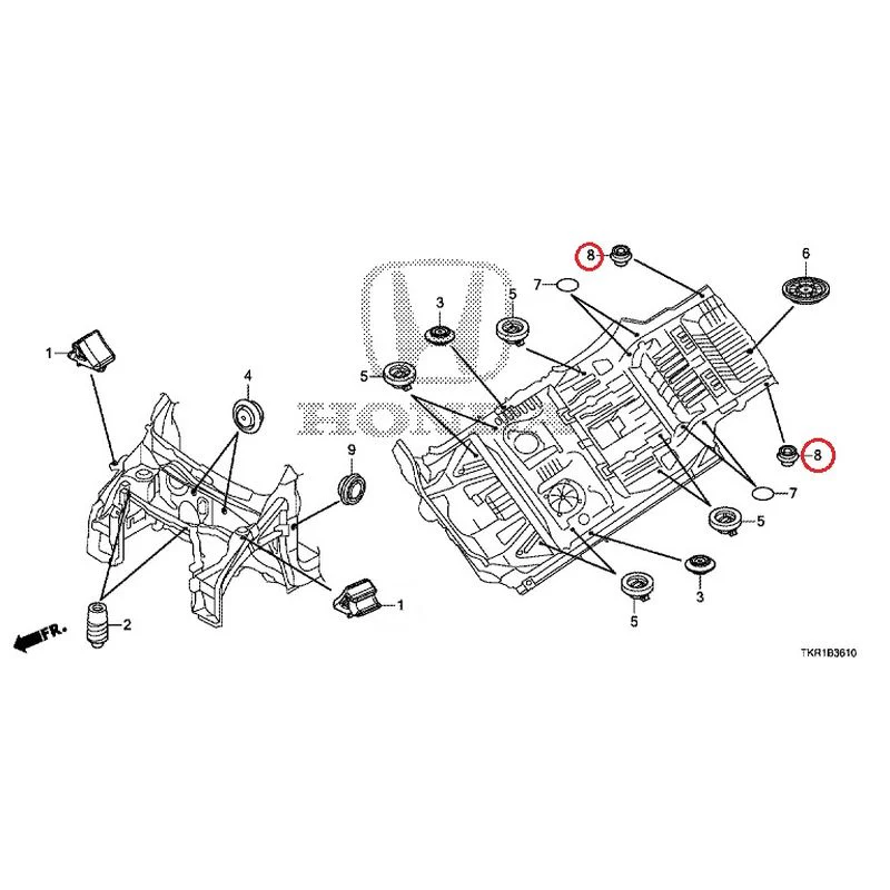 [NEW] JDM HONDA N-WGN CUSTOM JH3 2023 Grommets (Front) GENUINE OEM - Image 9