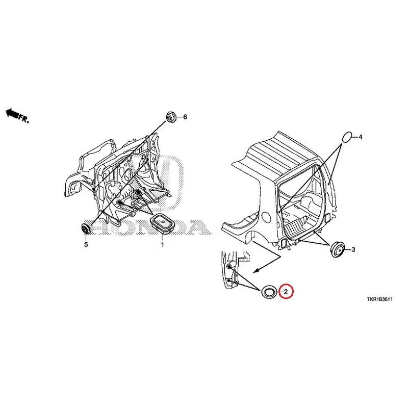 [NEW] JDM HONDA N-WGN CUSTOM JH3 2023 Grommets (Rear) GENUINE OEM - Image 3