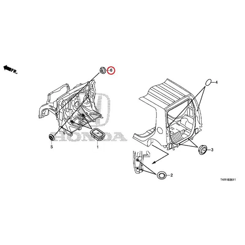 [NEW] JDM HONDA N-WGN CUSTOM JH3 2023 Grommets (Rear) GENUINE OEM - Image 7