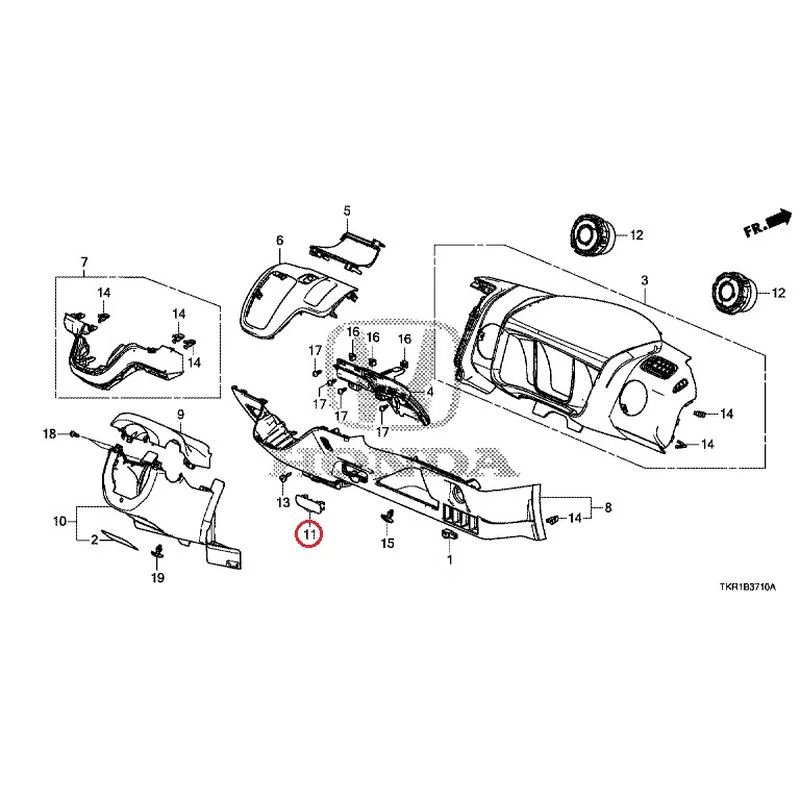 [NEW] JDM HONDA N-WGN CUSTOM JH3 2023 Instrument panel garnish (driver side) GENUINE OEM - Image 12