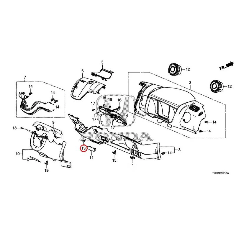 [NEW] JDM HONDA N-WGN CUSTOM JH3 2023 Instrument panel garnish (driver side) GENUINE OEM - Image 14