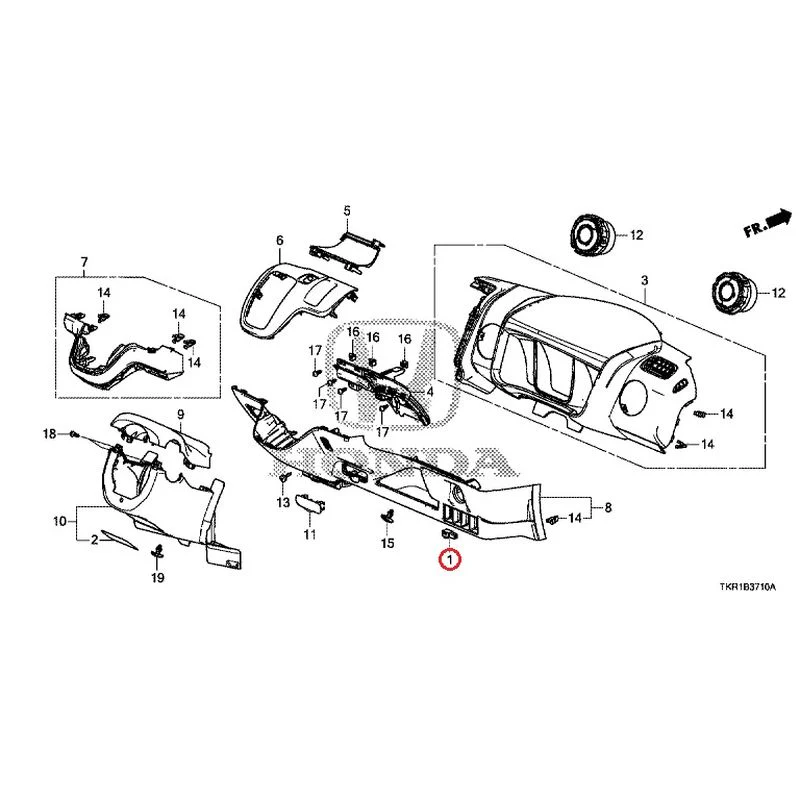 [NEW] JDM HONDA N-WGN CUSTOM JH3 2023 Instrument panel garnish (driver side) GENUINE OEM - Image 2