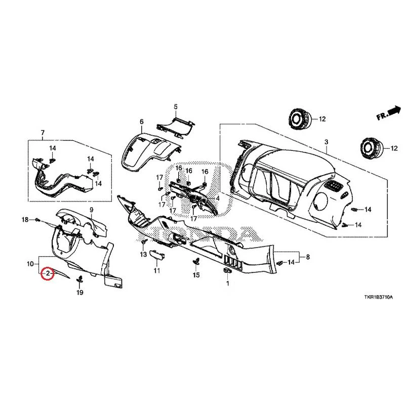 [NEW] JDM HONDA N-WGN CUSTOM JH3 2023 Instrument panel garnish (driver side) GENUINE OEM - Image 3