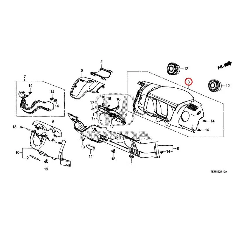 [NEW] JDM HONDA N-WGN CUSTOM JH3 2023 Instrument panel garnish (driver side) GENUINE OEM - Image 4