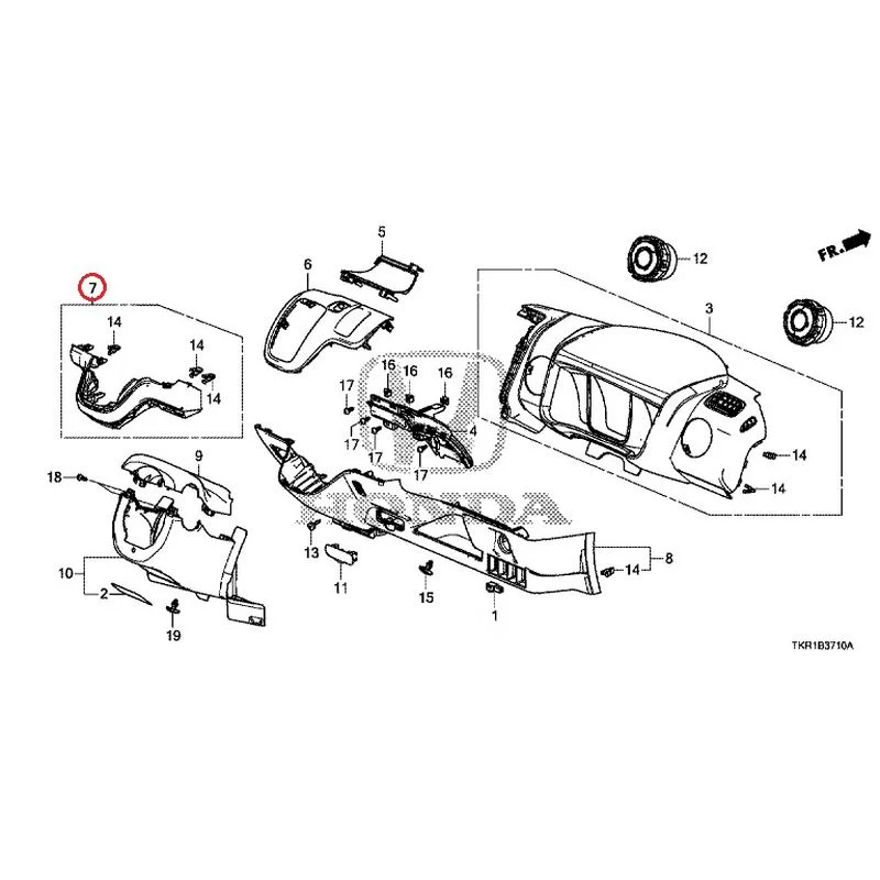 [NEW] JDM HONDA N-WGN CUSTOM JH3 2023 Instrument panel garnish (driver side) GENUINE OEM - Image 8