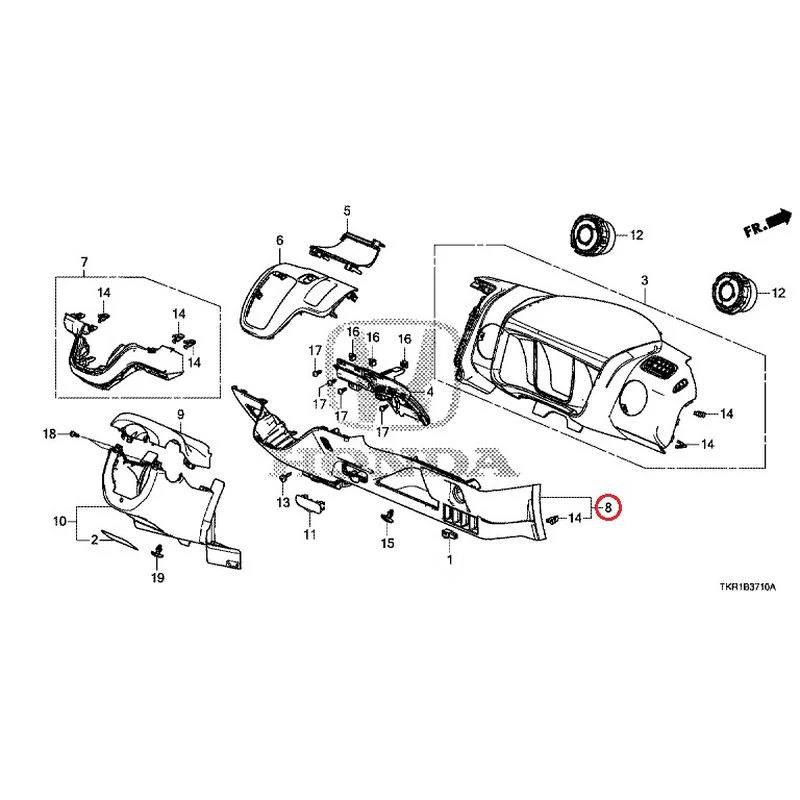 [NEW] JDM HONDA N-WGN CUSTOM JH3 2023 Instrument panel garnish (driver side) GENUINE OEM - Image 9