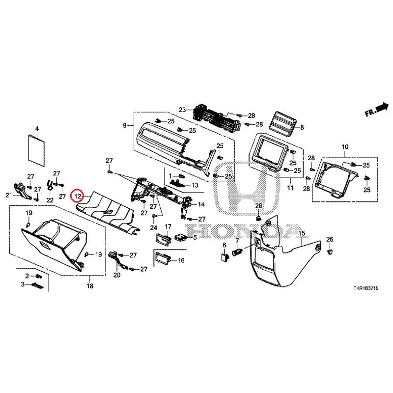 [NEW] JDM HONDA N-WGN CUSTOM JH3 2023 Instrument panel garnish (passenger side) GENUINE OEM - Image 12