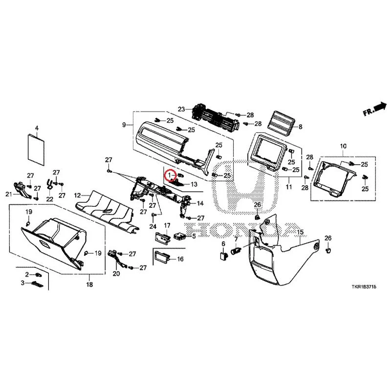 [NEW] JDM HONDA N-WGN CUSTOM JH3 2023 Instrument panel garnish (passenger side) GENUINE OEM - Image 2