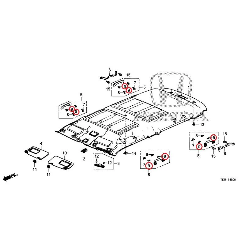 [NEW] JDM HONDA N-WGN CUSTOM JH3 2023 Roof Lining GENUINE OEM - Image 10