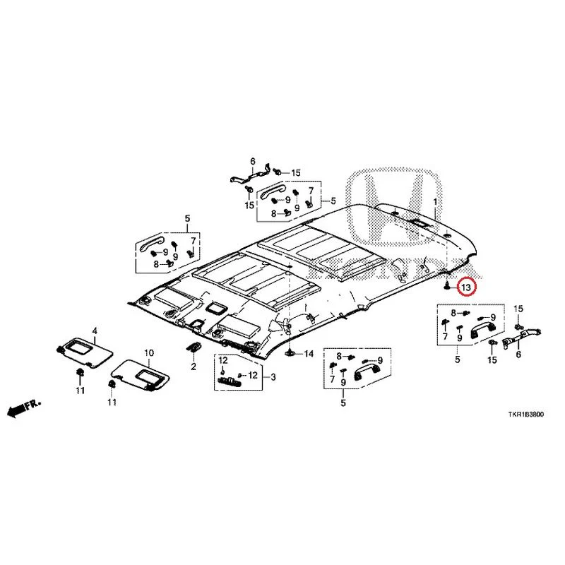 [NEW] JDM HONDA N-WGN CUSTOM JH3 2023 Roof Lining GENUINE OEM - Image 14