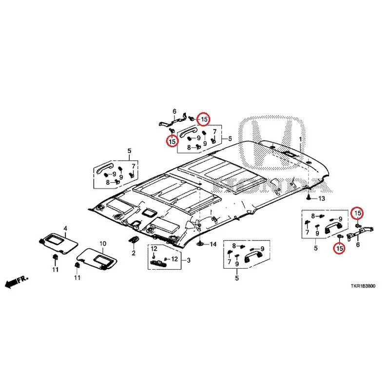 [NEW] JDM HONDA N-WGN CUSTOM JH3 2023 Roof Lining GENUINE OEM - Image 16