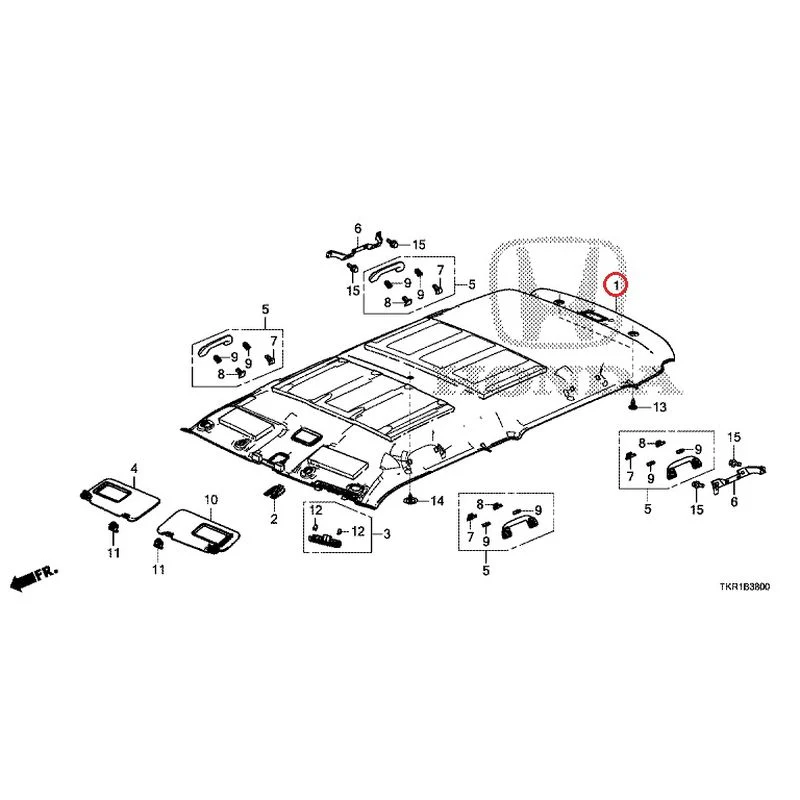 [NEW] JDM HONDA N-WGN CUSTOM JH3 2023 Roof Lining GENUINE OEM - Image 2