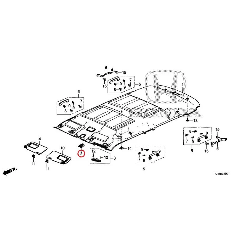 [NEW] JDM HONDA N-WGN CUSTOM JH3 2023 Roof Lining GENUINE OEM - Image 3