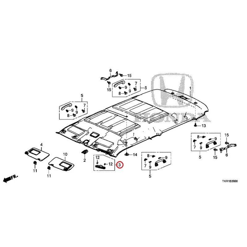 [NEW] JDM HONDA N-WGN CUSTOM JH3 2023 Roof Lining GENUINE OEM - Image 4