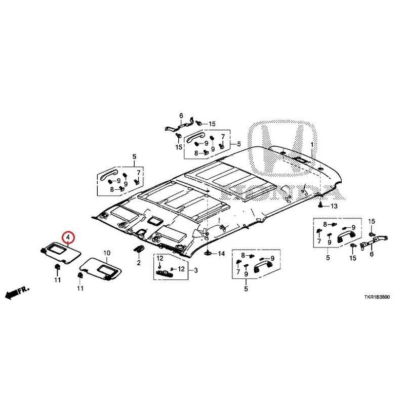 [NEW] JDM HONDA N-WGN CUSTOM JH3 2023 Roof Lining GENUINE OEM - Image 5