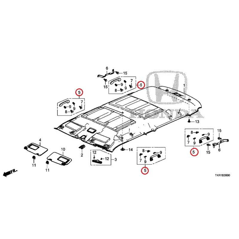 [NEW] JDM HONDA N-WGN CUSTOM JH3 2023 Roof Lining GENUINE OEM - Image 6