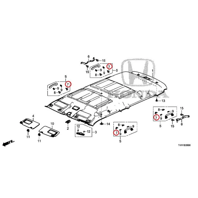 [NEW] JDM HONDA N-WGN CUSTOM JH3 2023 Roof Lining GENUINE OEM - Image 8