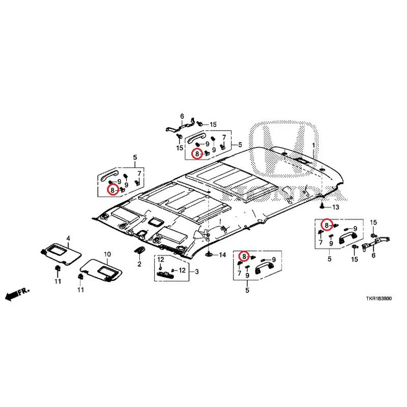 [NEW] JDM HONDA N-WGN CUSTOM JH3 2023 Roof Lining GENUINE OEM - Image 9