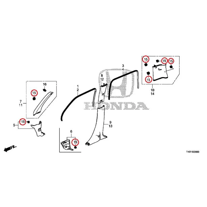 [NEW] JDM HONDA N-WGN CUSTOM JH3 2023 Pillar Garnish GENUINE OEM - Image 16