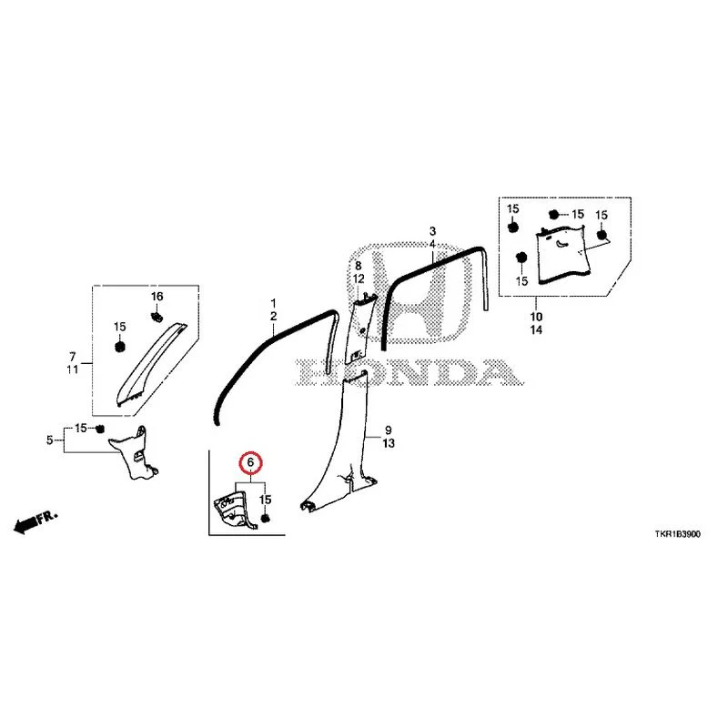 [NEW] JDM HONDA N-WGN CUSTOM JH3 2023 Pillar Garnish GENUINE OEM - Image 7
