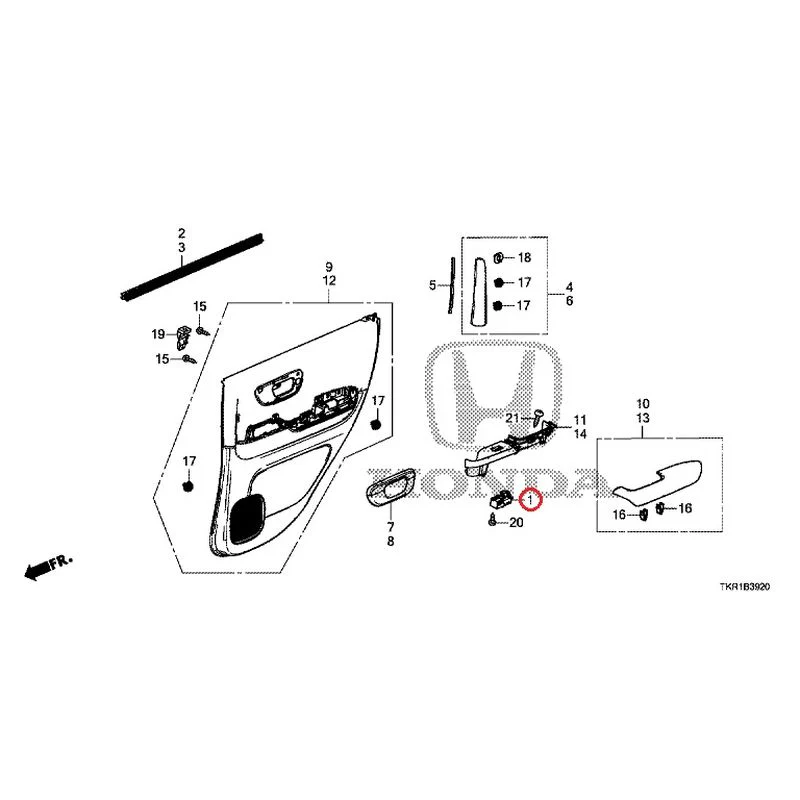 [NEW] JDM HONDA N-WGN CUSTOM JH3 2023 Rear Door Lining GENUINE OEM - Image 2