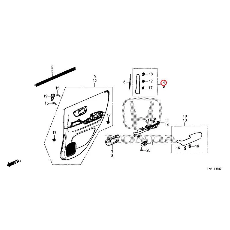 [NEW] JDM HONDA N-WGN CUSTOM JH3 2023 Rear Door Lining GENUINE OEM - Image 5