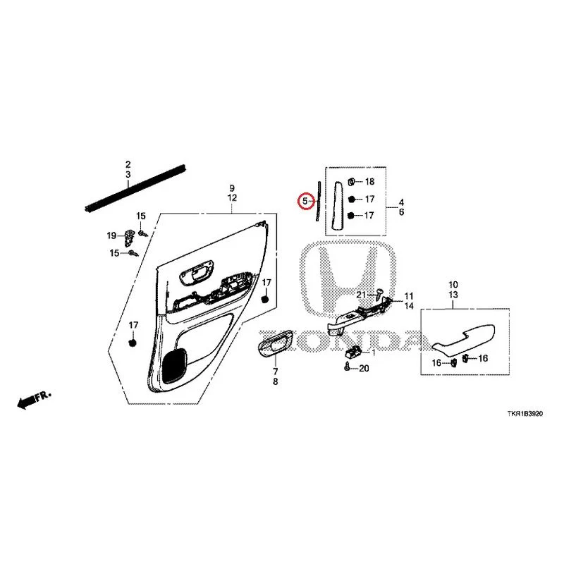 [NEW] JDM HONDA N-WGN CUSTOM JH3 2023 Rear Door Lining GENUINE OEM - Image 6