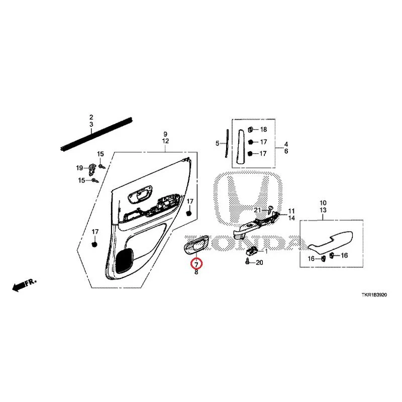 [NEW] JDM HONDA N-WGN CUSTOM JH3 2023 Rear Door Lining GENUINE OEM - Image 8