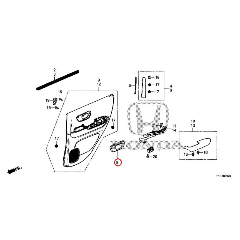[NEW] JDM HONDA N-WGN CUSTOM JH3 2023 Rear Door Lining GENUINE OEM - Image 9